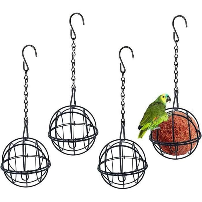 Mangeoire Oiseaux Exterieur, Lot de 6 Mangeoire pour Oiseaux Suspendue,  Bird Feeder avec Crochets en Forme