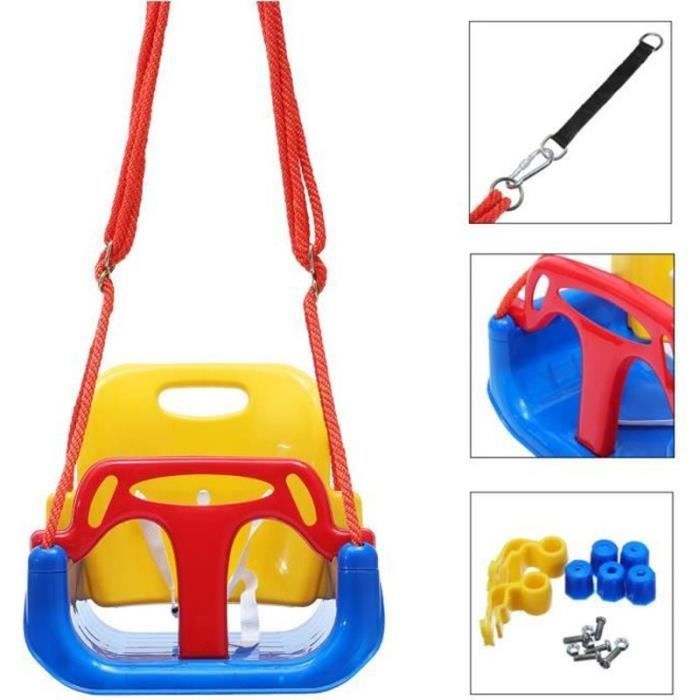 Balançoire pour enfants 3 en 1 40x43x43x33cm Balançoire bébé Balançoire