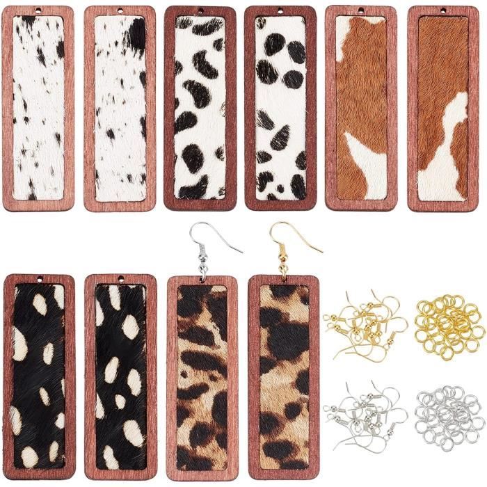 Idée cadeau bijou fantaisie boucles d'oreille dorée ovale , imprimé