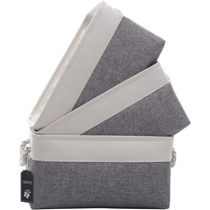 Lot De 3 Boîtes De Rangement Pliables En Tissu Pour Étagères, Armoires, Jouets, Livres