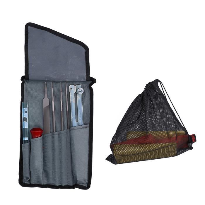 Kit Affûtage Chaine Tronçonneuse Kit D'affûtage Universel Pour Tronçonneuse Jauge De Profondeur Pour Lime Plate Pour Tronçonneuse