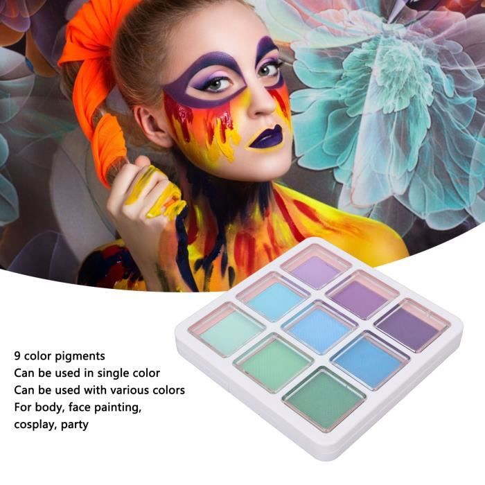 Afflano Maquillage Clown Effrayant Halloween Peinture Visage Faux Sang Kit, Peinture Visage