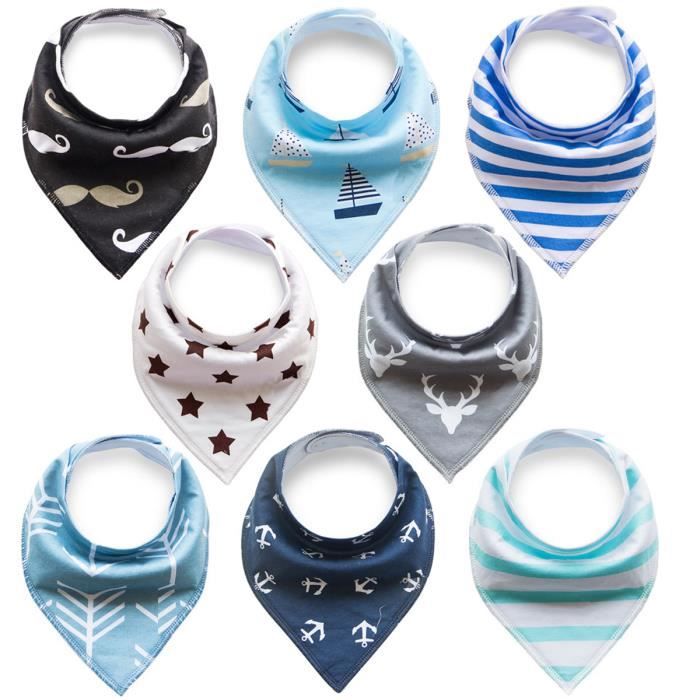 Future Founder Bavoir Bebe Bandana Garcon Lot De 8 Pieces Bon Absorbant Coton Pour Bebe Enfant 0 36 Mois Cdiscount Puericulture Eveil Bebe
