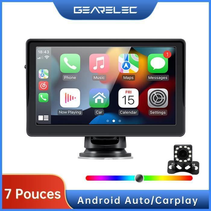 GEARELEC Autoradio Universel 7 Lecteur Vidéo Portable avec Carplay