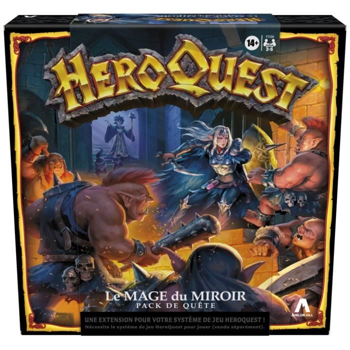 HeroQuest Pack de quête Le mage du miroir jeu de rôle jeu de plateau système de jeu HeroQuest requis Avalon Hill