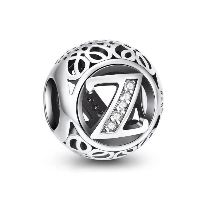 SilberDream Charms - Charm Lettre Z En Argent Sterling 925 Traité