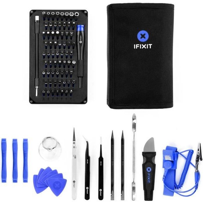 Kit d'outils complet pour réparations et bricolage - iFixit - Pro Tech Toolkit - 64 embouts - Noir