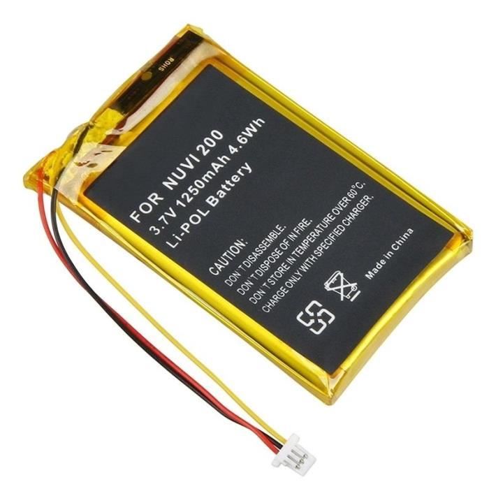 Batteria 3.7V 1.25Ah LiPo per GPS Garmin Nuvi 270