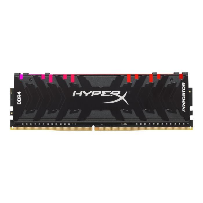 Vente Memoire PC KINGSTON HYPERX PREDATOR RGB 8GB 2933MHz DDR4 CL15 DIMM XMP pas cher Vente Memoire PC KINGSTON HYPERX PREDATOR RGB 8GB 2933MHz DDR4 CL15 DIMM XMP pas cher