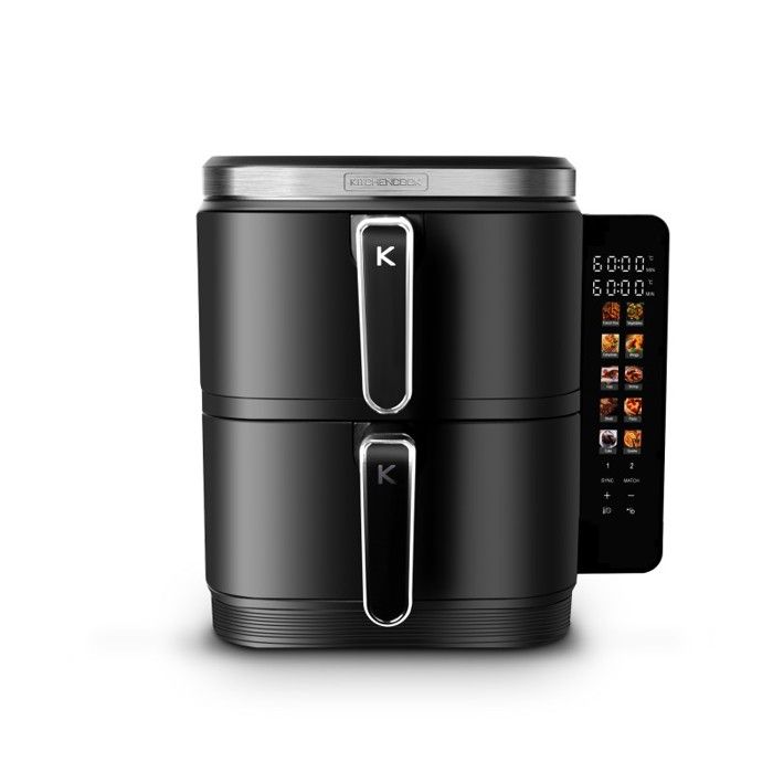 Friteuse à air double - KITCHENCOOK - AIRFLOW_12_LED - 12 L - 2800 W - 10 programmes