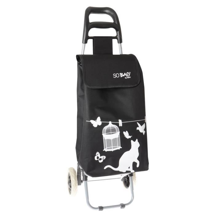 Chariot De Course Noir Petit Chat Impermeable Noir Noir Et Blanc Achat Vente Chariot De Marche Cdiscount