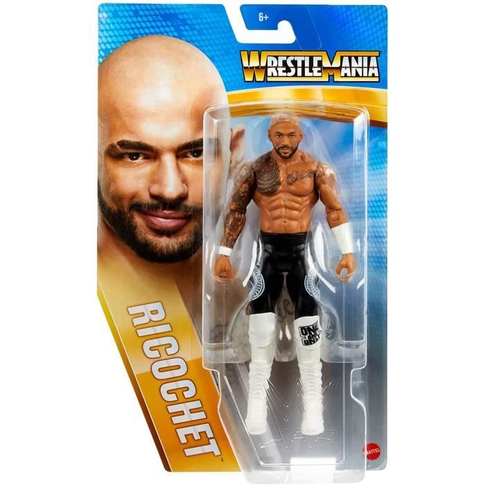 jouet pour enfant WWE WrestleMania Figurine articulée de catch Booker T avec visage détaillé GKY51 