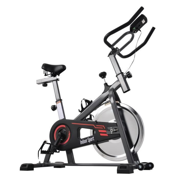 Vélo D'appartement Spinning – Roue D'inertie 10 Kg, écran De Suivi, Silencieux Et Réglable Pour La Maison