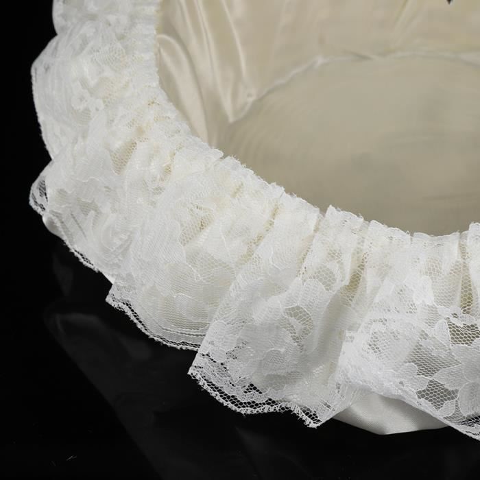 Panier De Fleurs De Mariage élégant Avec Dentelle Et Strass - Décoration Romantique Pour Cérémonie Et Maison