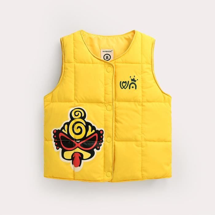 Enfant Manteau Doudoune Gilet Garcon Fille Bebe Plume Gilet Hiver Chaud Jaune Cdiscount Pret A Porter