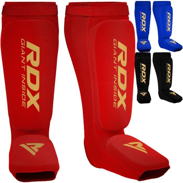 ForceRoute Protège-tibia Boxe Et Muay Thai – Rembourrage Absorbant Chocs, Tailles XS à XL