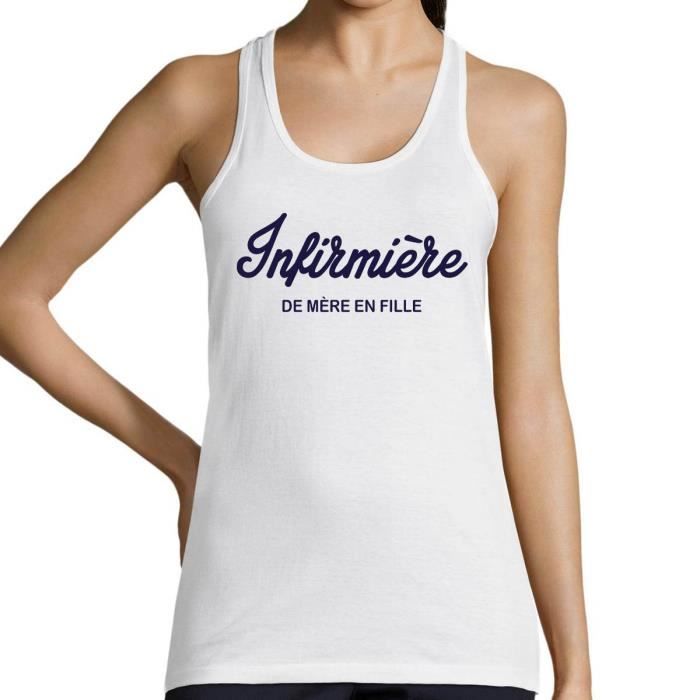 Infirmiere De Mere En Fille Debardeur Femme Metier Humour Reunion De Famille Avec Maman A L Hopital Gris Cdiscount Pret A Porter