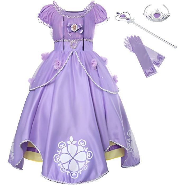Robe de Princesse Raiponce AMZBARLEY pour Fille - Costume Carnaval Fête  Anniversaire Noël - Cdiscount Jeux - Jouets