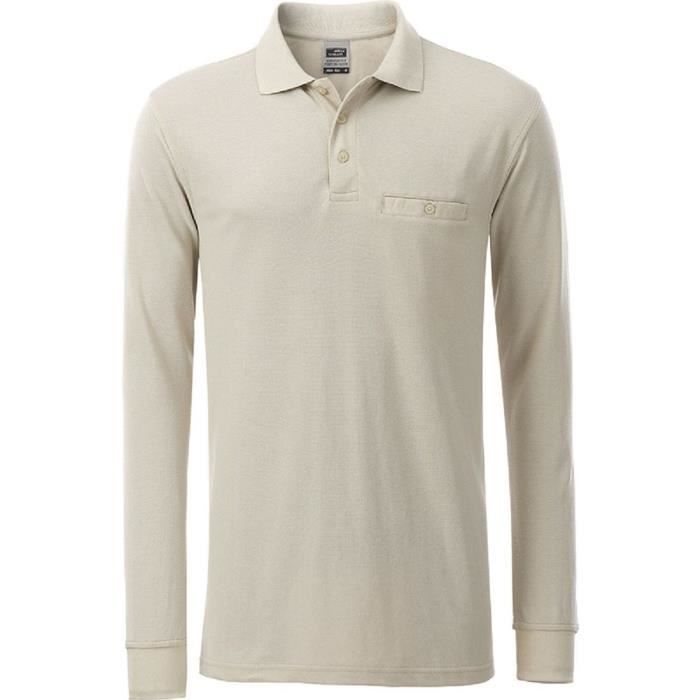 Manches Longues Polo River Woods Homme Polo Homme JN866 Beige