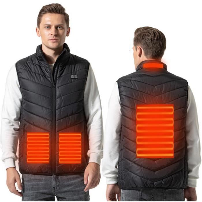 Veste Chauffante Homme Femme Gilet Chauffant Électrique Lavable avec 4  Zones de Chaleur et 3 Modes de Chauffe Vêtement de Chauffage black -  Cdiscount Prêt-à-Porter