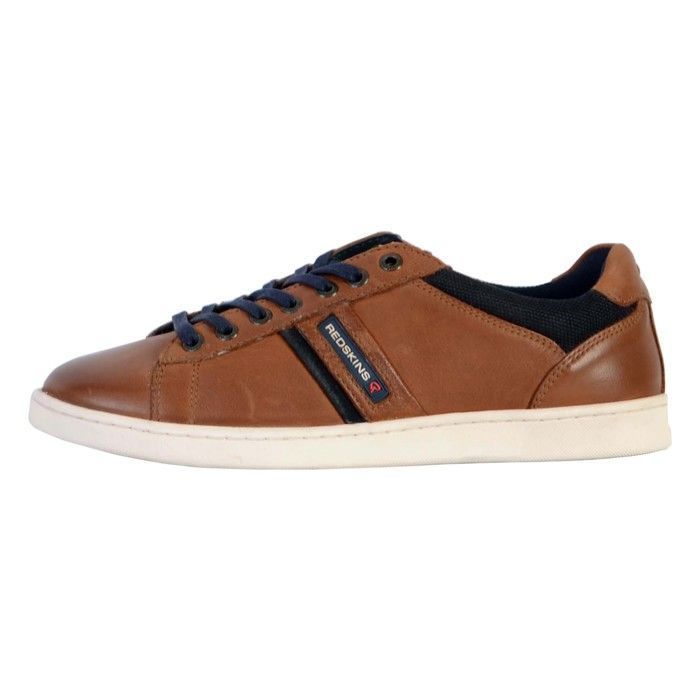 Redskins Baskets - REDSKINS - Diplomate - Cuir - Cognac/Marine - Confort Exceptionnel
