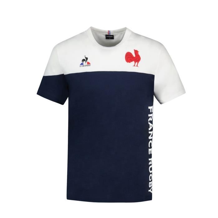 T-shirt enfant XV de France Fanwear 2022/23 - dress blues/new optical white - 12 ans