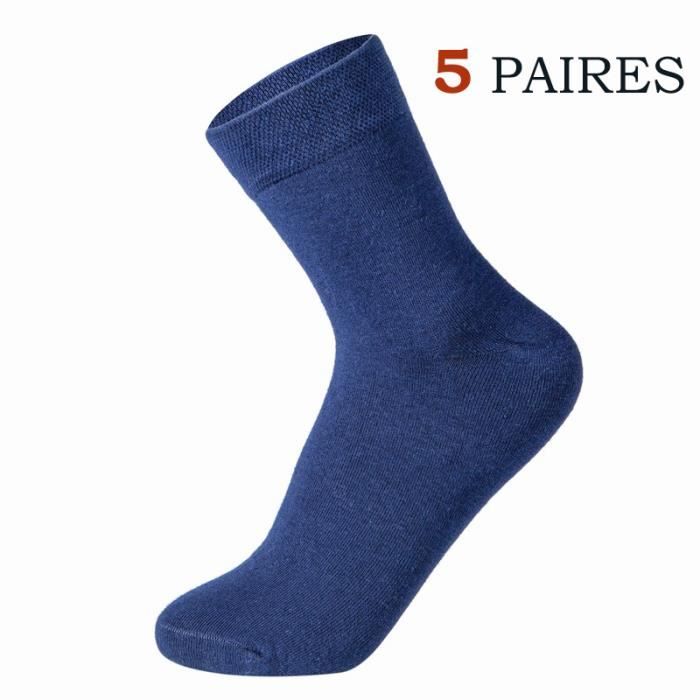 Lot de chaussette homme chaussettes mi-longues Chaussettes 100% coton  Chaussettes respirantes à la sueur 5 paires Bleu - Cdiscount Prêt-à-Porter