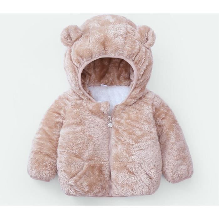 Gilet Hiver Léger Sans Manches Bébé Garçon/Fille - Capuche Oreilles D'Ours - Fermeture Éclair - Coupe-Vent Nylon - Taille 2026