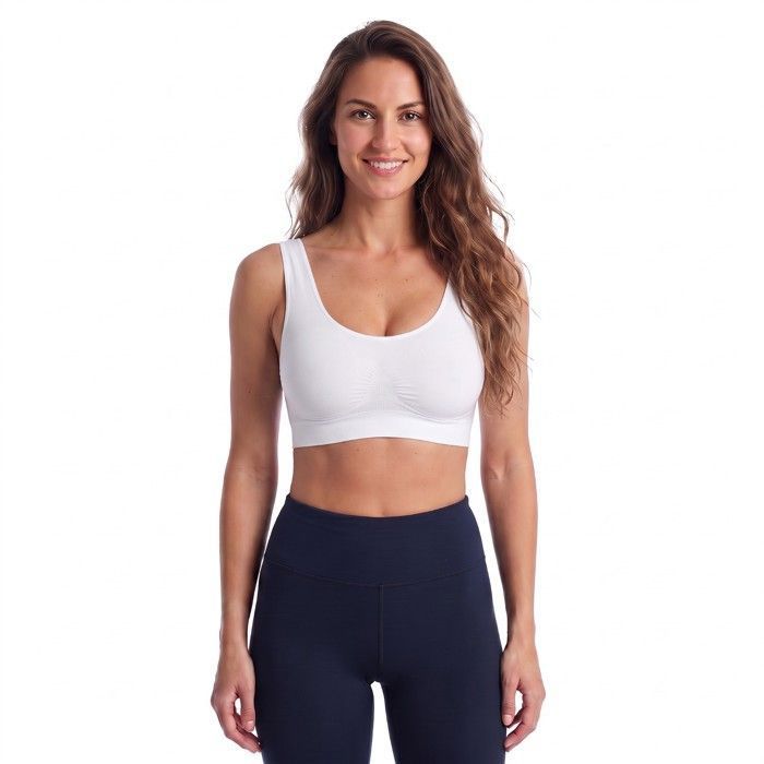 Soutien-gorge de sport confort avec effet galbant 110590 femme-Blanc