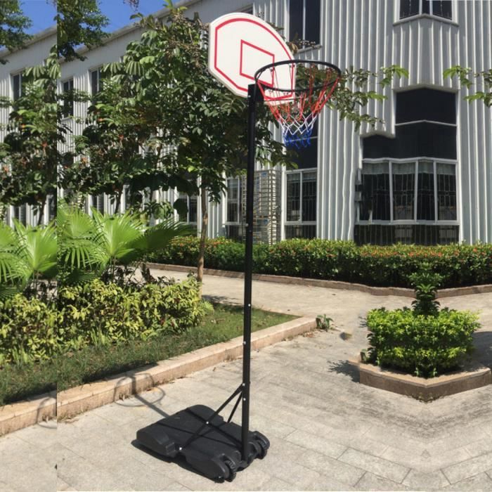 Panier De Basket HOMCOM Sur Pied – Hauteur Réglable 1,9-2,5 M, Socle Lestable 35 Kg, Roulettes, Filet France