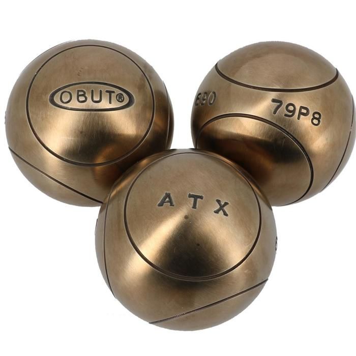 Boule De Pétanque OBUT ATX 74mm 680gr Lisse - Competition Et Loisirs