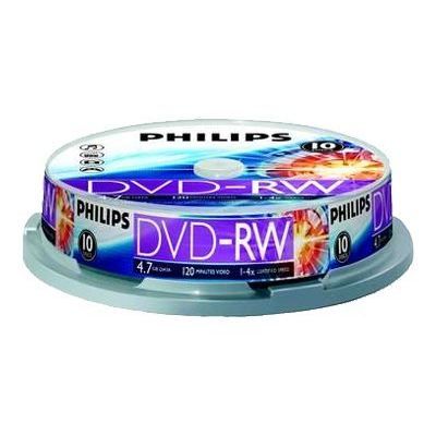 Philips DN4S4B10F 10 x DVD RW 4.7 Go 120 minutes 1x 4x spindle - vue 2
