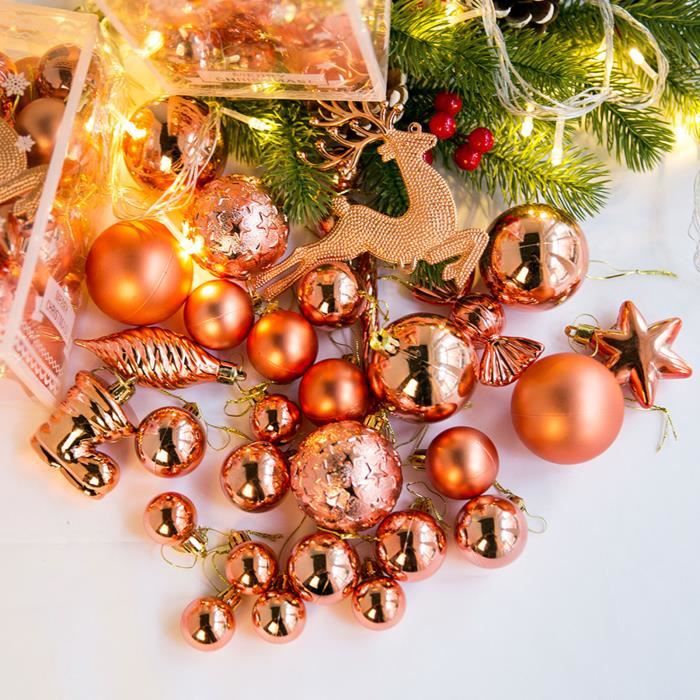 30pcs Boule de Noël Oranges, décorations suspendues de fenêtre de Noël
