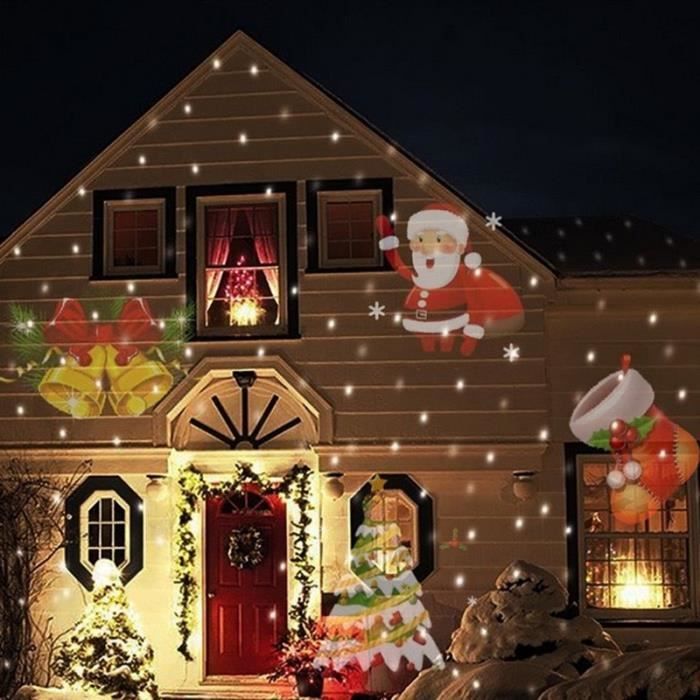Projecteur Flocons De Neige LED Garosa | Rotation Automatique, étanche IP65 | Décoration Noël Intérieur/extérieur Haute Luminosité - 7