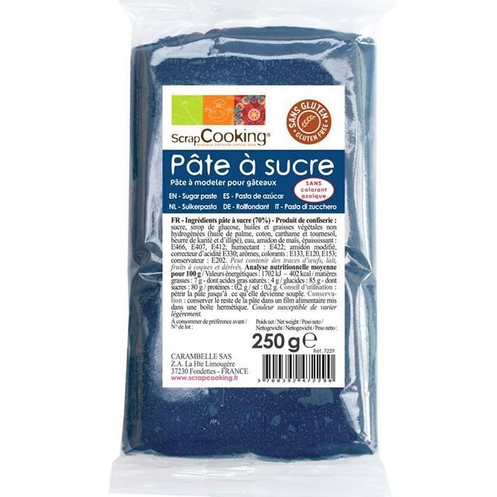 ScrapCooking - Pâte à sucre bleu foncé - 250 g