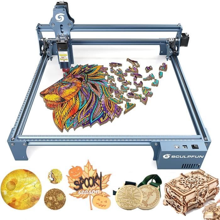SCULPFUN S9 Gravure laser, Graveur laser à effet 90W, découpe de