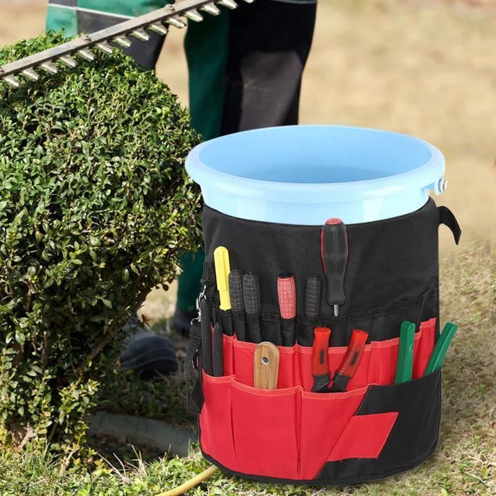 Chariot De Rangement Pour Outils De Jardin - En Acier Carbone, 35 Emplacements, Roulettes, 43x30x81 Cm - 8