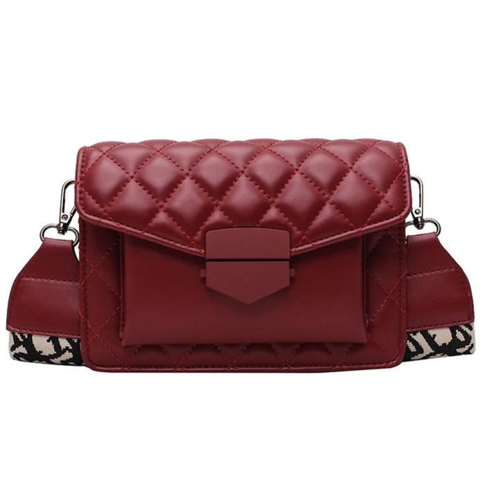 Sac à Main Carré HIHELO Femme - Sac Bandoulière Rétro Verni Tendance