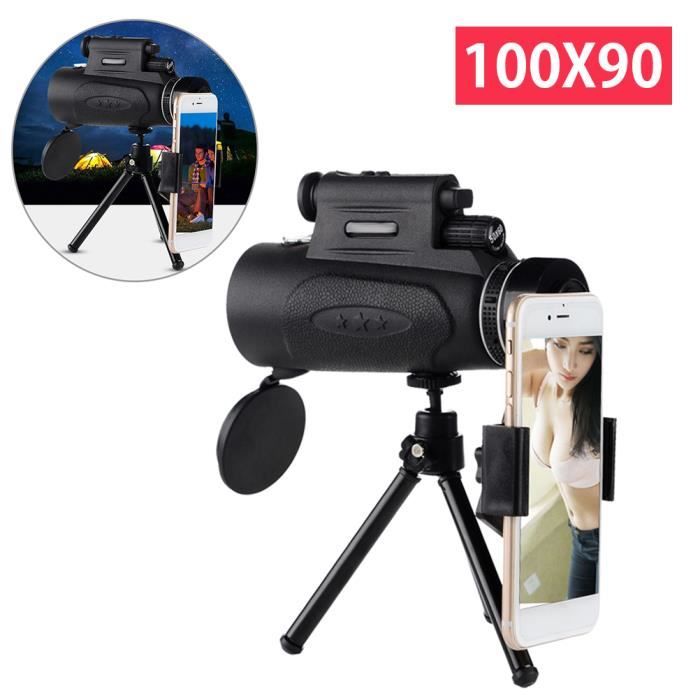 Télescope Monoculaire De Vision Avec Trépied Et Adaptateur Pour Smartphone
