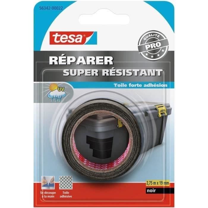 TESA Réparation toilé super résistant - 2.75mx19mm - Noir