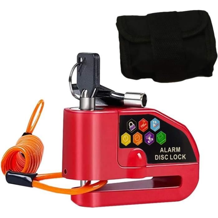 Bloc Disque Alarme Antivol Moto Bloque Disque Scooter Disc Lock Avec