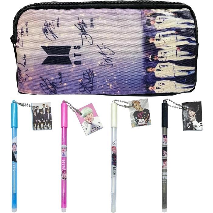 Trousse Scolaire Capybara Kawaii Avec 2 Peluches Broches - Grande Capacité 21,5x12,5x8,5 Cm - 7
