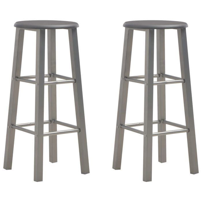 vidaXL Lot de 2 Tabourets de Bar Chaise de Pub Siège de Bistrot Meuble de Salle à Manger Cuisine Salon Maison Intérieur 284387