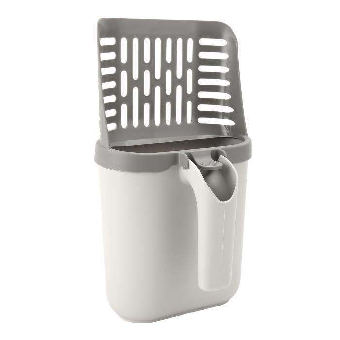 Meilleurs prix pour Pelle à litière pour chat - Vvikizy - 2 en 1 - Matériau PP - Poignée confortable - Sac poubelle inclus