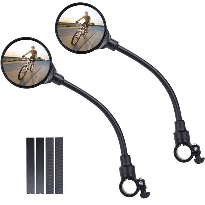 Lot De 2 Rétroviseurs De Vélo Réglables à 360° | Pour Guidon De 22 à 32 Mm | Compatible VTT, Vélo De Route, Vélo électrique