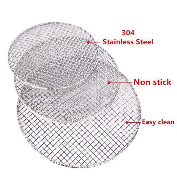 Barbecue,Panier à grillades cylindrique en acier inoxydable,filet rond