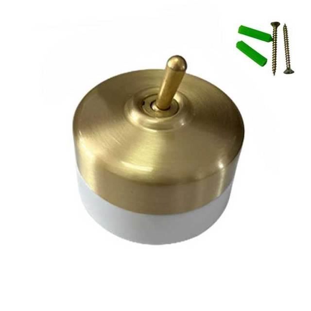 Interrupteur Va Et Vient à Levier X2 | Laiton Ancien | Interrupteurs Et