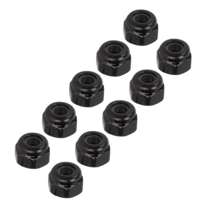 Lot De 8 écrous Autobloquants M2 Pour Voiture RC 1/24 Axial SCX24 - Alliage Aluminium, Doublure Nylon, Rouge - 3