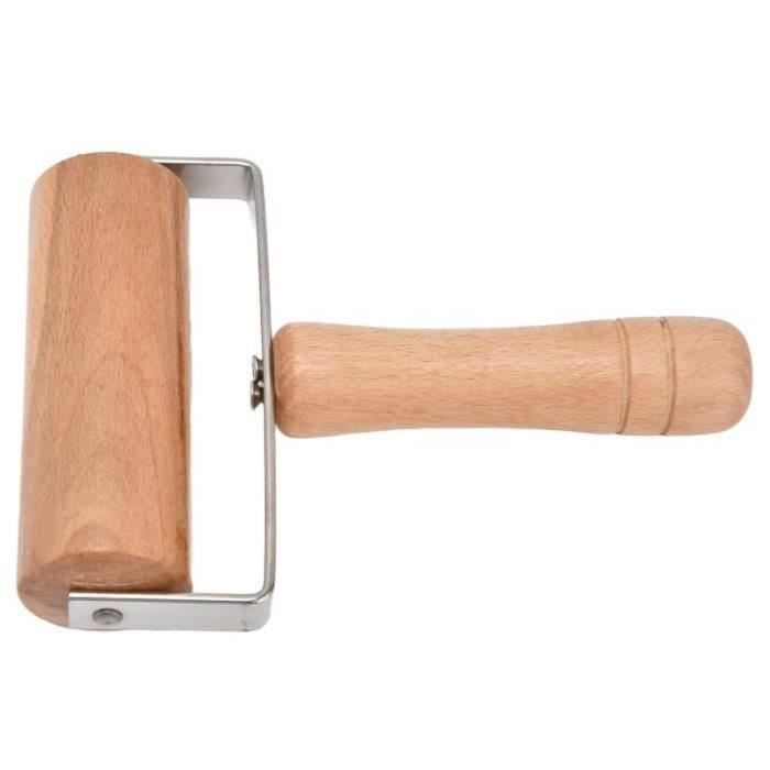 Rouleau à Pâtisserie En Bois Avec Manche - Ustensile De Cuisine Pour Pâtisserie, Tortilla, Pizza, Cookie Et Plus #3