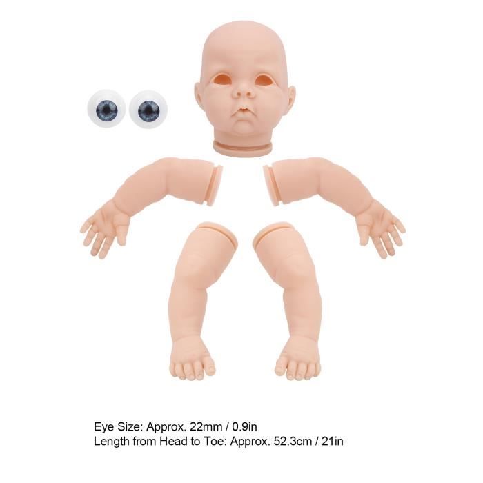 Kit de poupées renaissance Modèle de Poupée Bébé Reborn Non Peinte de  Simulation 21 po Kit de Poupée Renaissance HB007